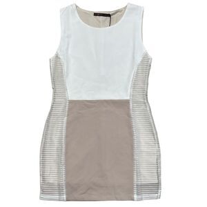 Tan cream and white dress (M) Oh yes New